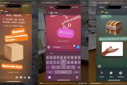 Daze Messaging App’s colourful interface