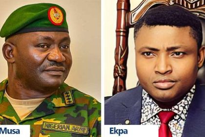 Chief of Defence Staff, Gen. Christopher Musa; and Simon Ekpa