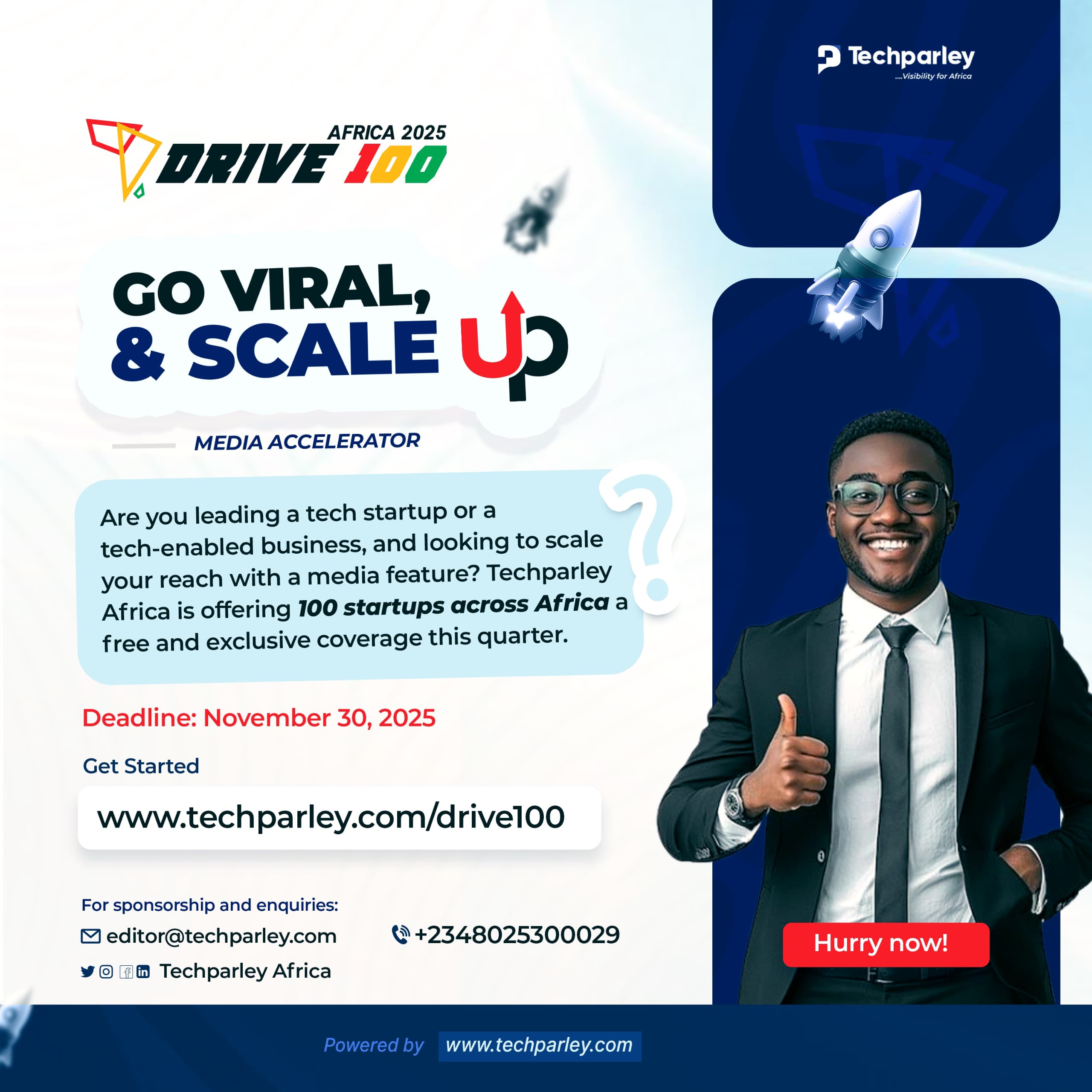 Techparley Startup Drive100