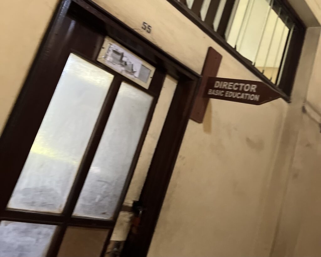 The locked office of the Director of Basic Education. Photo: Quadri Adejumo